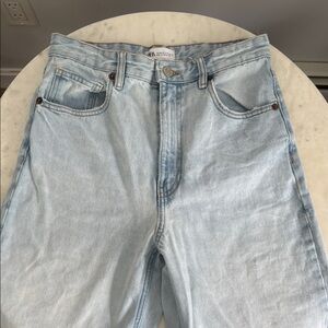 Zara Blue Flare Wide Leg Jeans